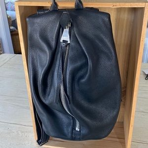 Aimee Kestenberg Tamitha Backpack. Black pebble leather with silver hardware.